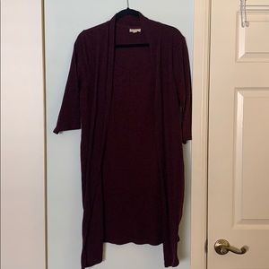 Maroon Ribbed sweater dress